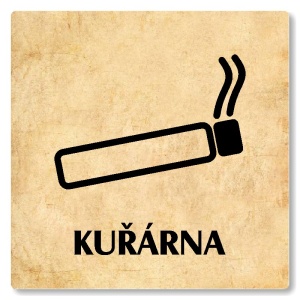Kuřárna, 100x100mm, pergamen, Nevada
